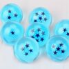New Dragonball Z Stars Crystal Acrylic BLUE 7pcs 3.5cm w/Gift Box
