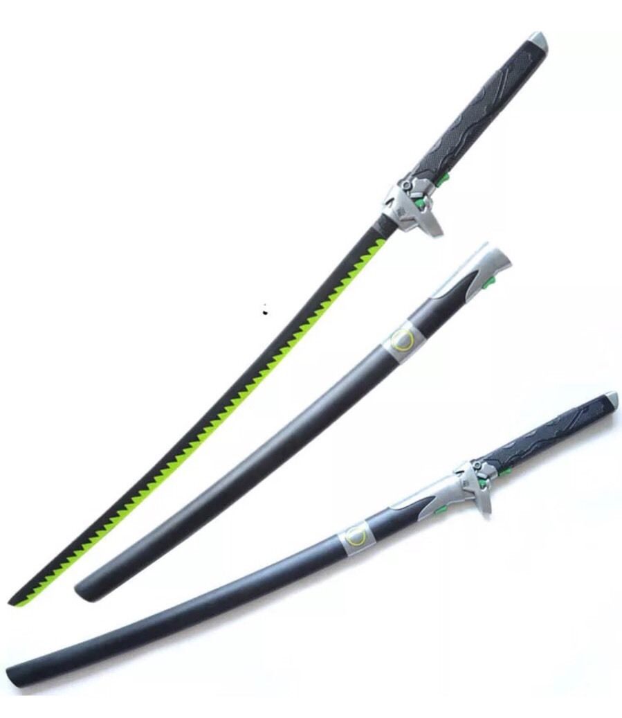 NEWON Game Overwatch Genji Cosplay 41" Foam Sword + Scabbard OW Cosplay Props