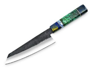 WHITE DEER 1095 Hand Forged Steel Santoku Tanto Chef Knife Japanese Resin Handle
